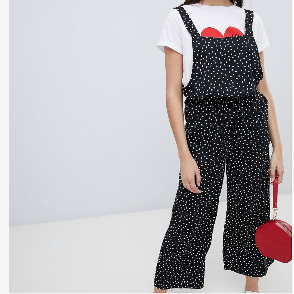 ASOS soaked in luxury POLKA DOT OVERALL JUMPSUIT
